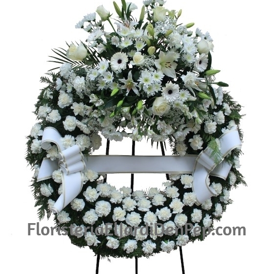 Corona Funeraria Blanca